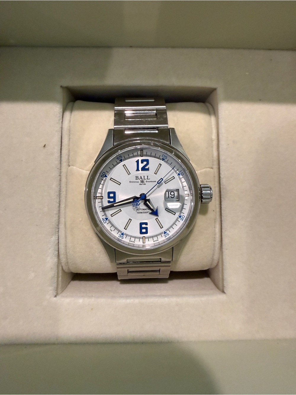 Ball Fireman Racer - White Dial Blue Numbers - Picture 6 of 9